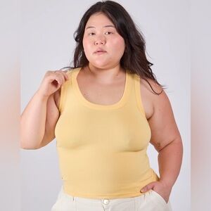 NWOT Big Bud Press Butter Yellow Tank Top